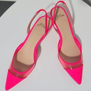 J.Crew Plastic w/canvas Sophie Slingback